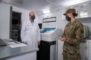 WVU student heads up mobile COVID-19 testing labs for the Guard